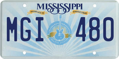 MS license plate MGI480