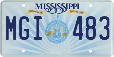 MS license plate MGI483