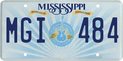 MS license plate MGI484
