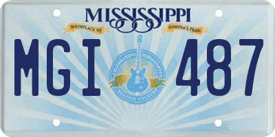 MS license plate MGI487