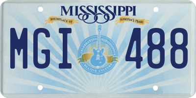 MS license plate MGI488