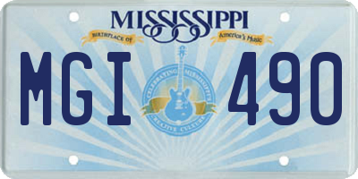 MS license plate MGI490