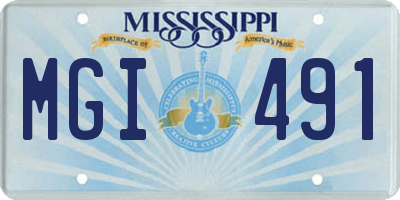 MS license plate MGI491