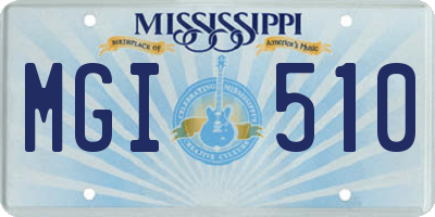 MS license plate MGI510
