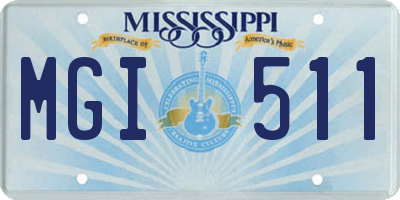 MS license plate MGI511