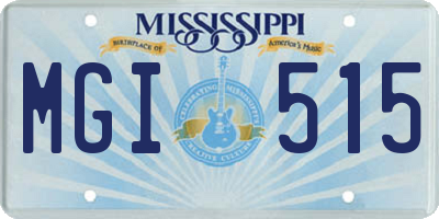 MS license plate MGI515