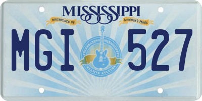 MS license plate MGI527