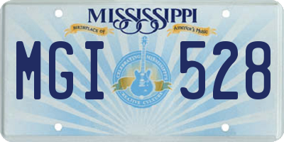 MS license plate MGI528