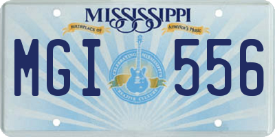MS license plate MGI556