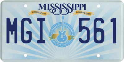 MS license plate MGI561
