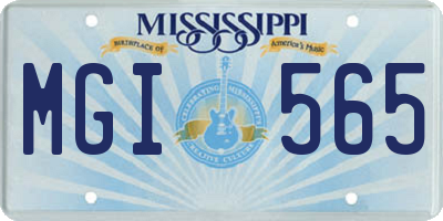 MS license plate MGI565