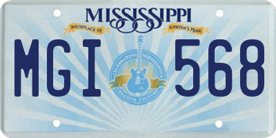 MS license plate MGI568
