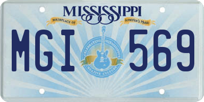 MS license plate MGI569