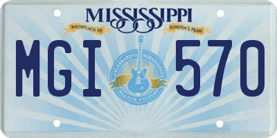 MS license plate MGI570