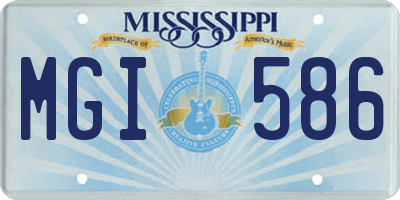 MS license plate MGI586