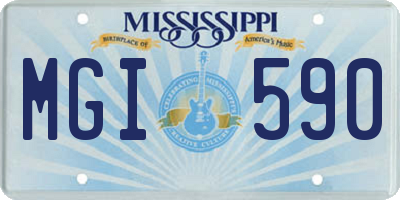 MS license plate MGI590