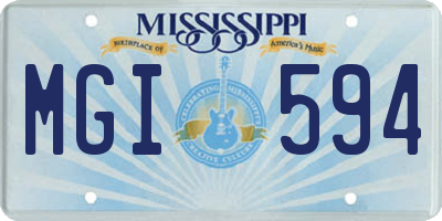 MS license plate MGI594