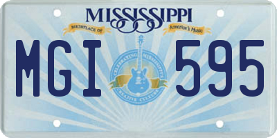 MS license plate MGI595