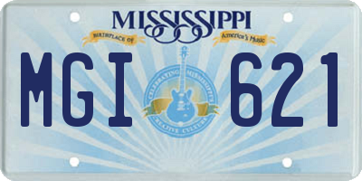 MS license plate MGI621