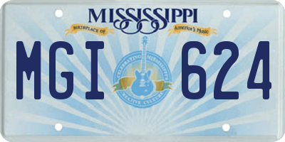 MS license plate MGI624