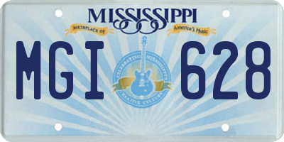 MS license plate MGI628