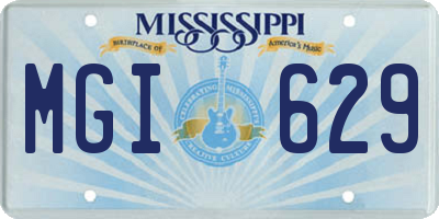 MS license plate MGI629
