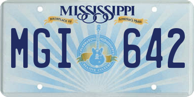 MS license plate MGI642