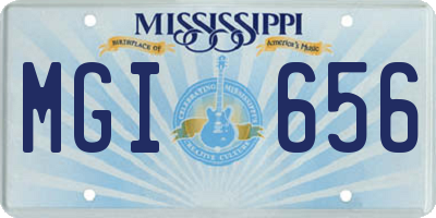 MS license plate MGI656