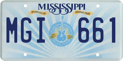 MS license plate MGI661