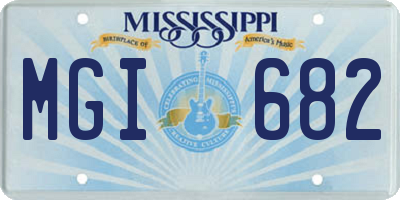 MS license plate MGI682