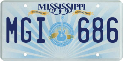 MS license plate MGI686