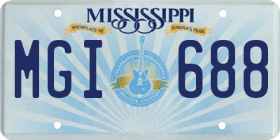 MS license plate MGI688