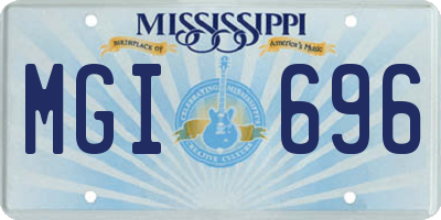 MS license plate MGI696