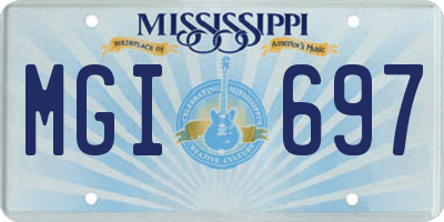MS license plate MGI697