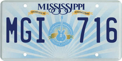 MS license plate MGI716