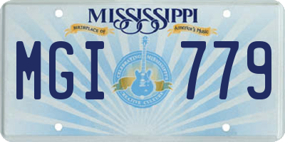 MS license plate MGI779