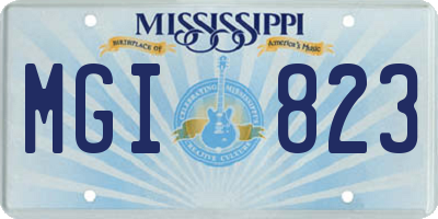 MS license plate MGI823