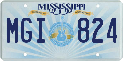 MS license plate MGI824