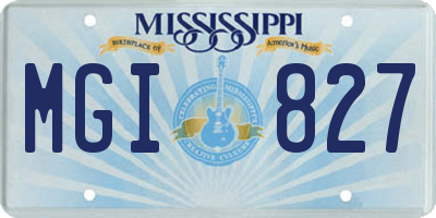MS license plate MGI827