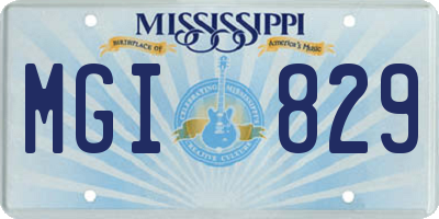 MS license plate MGI829