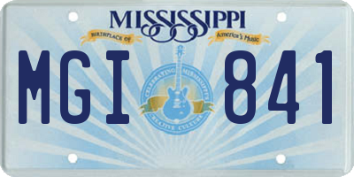 MS license plate MGI841