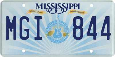 MS license plate MGI844
