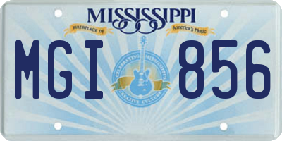 MS license plate MGI856