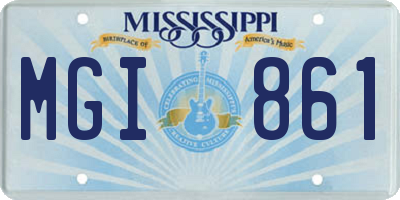 MS license plate MGI861