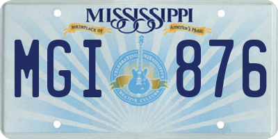 MS license plate MGI876