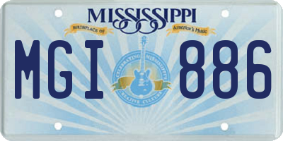 MS license plate MGI886