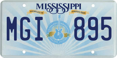 MS license plate MGI895