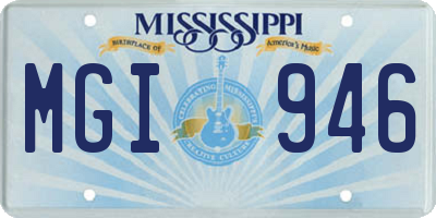 MS license plate MGI946