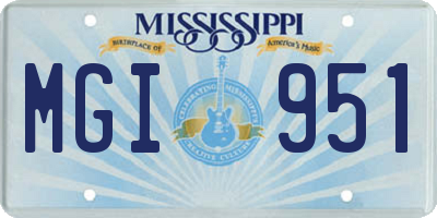 MS license plate MGI951