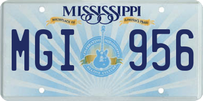 MS license plate MGI956